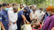 শিবগঞ্জে প্রতিবন্ধী ৩ শিশুর ভিক্ষাবৃত্তি করার সংবাদ প্রকাশের 
পর জেলা পুলিশের সহায়তা 