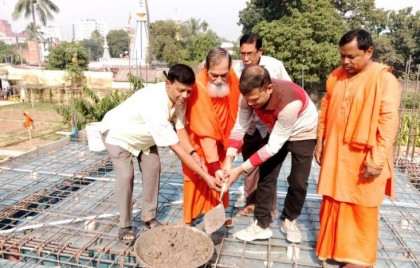 বগুড়ার সারস্বত আশ্রমে জয়গুরু নিবাস নির্মান কাজের উদ্বোধন
