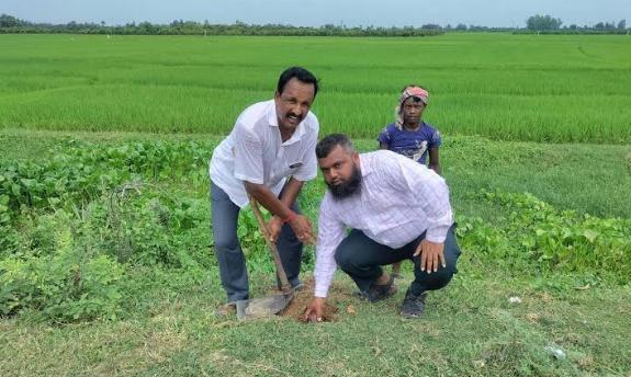 ১যুগ ধরে তালগাছ রোপণ করে চলেছেন পোরশার গৌতম সাহা
